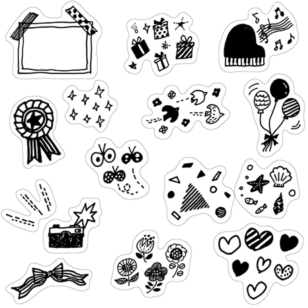 Z &amp; K Flake Seal Deco Sticker Daily Ornament