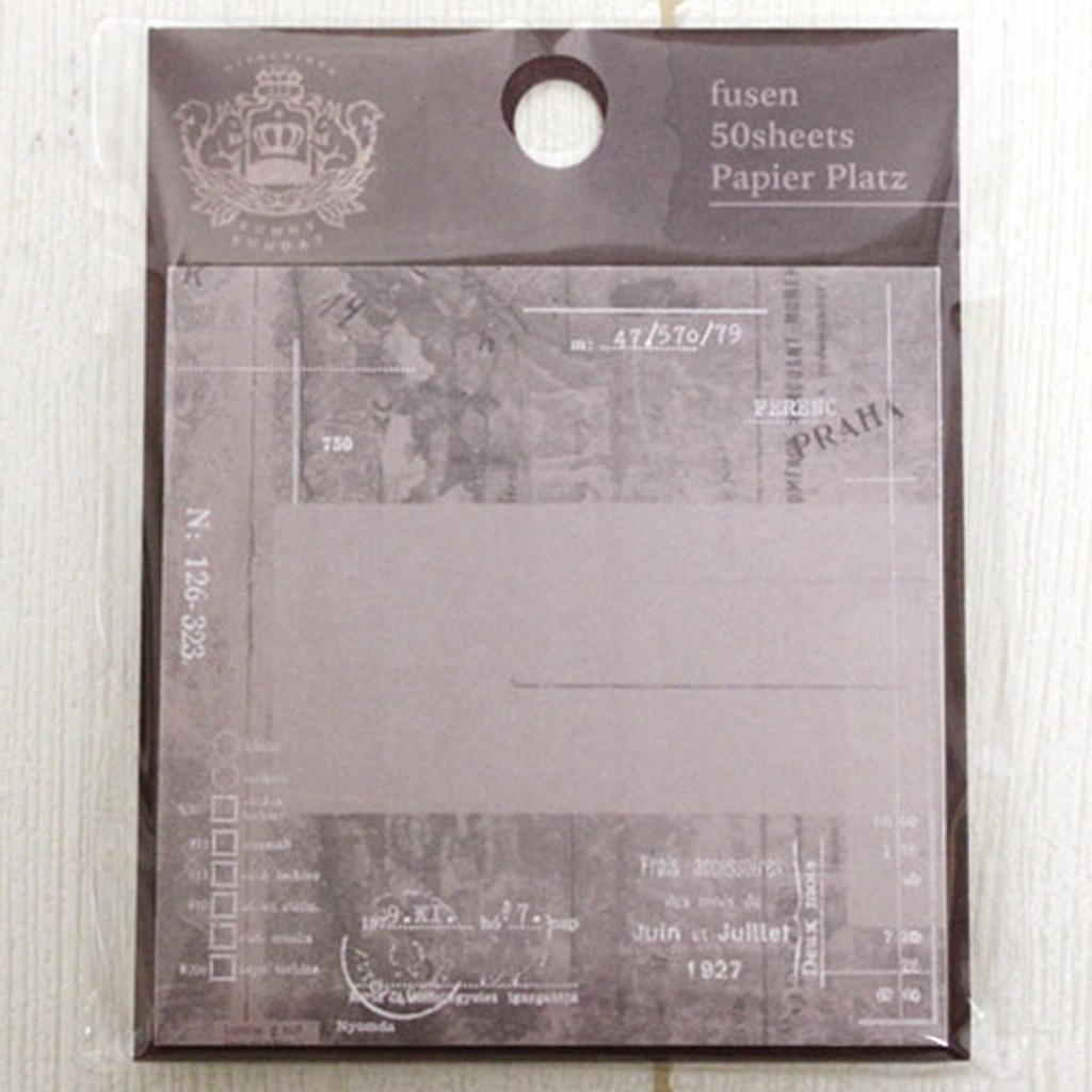 Papier Platz Vintage Series Fusen Sticky Note Dark Brown