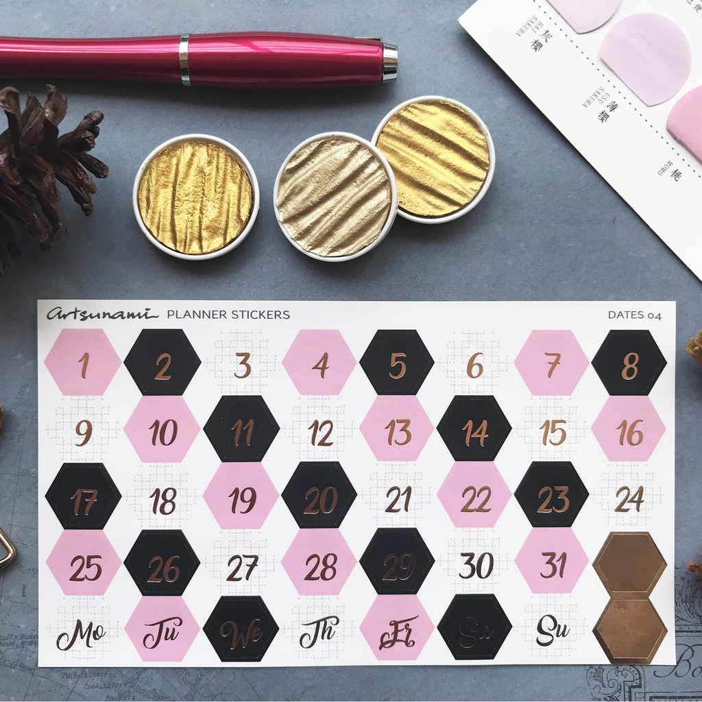 Artsunami Planner Sticker Dates 04