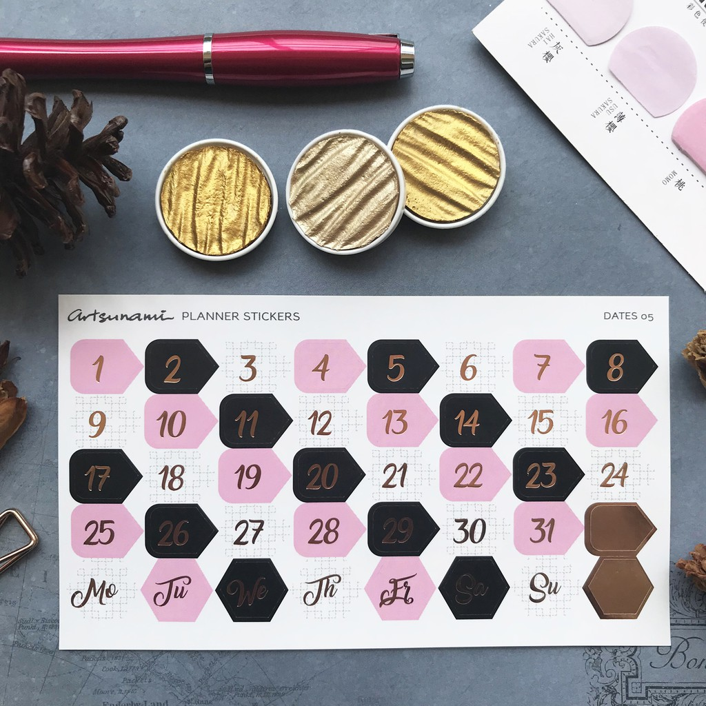 Artsunami Planner Sticker Dates 05