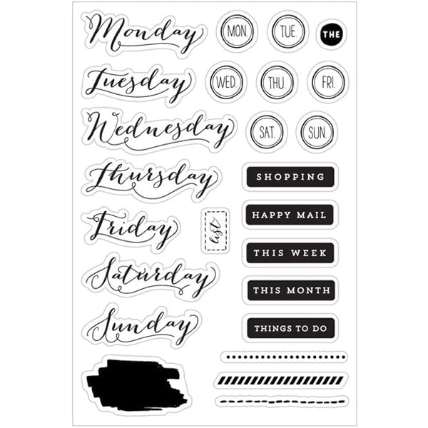 Prima Traveler&#39;s Journal Cling Stamp - Days