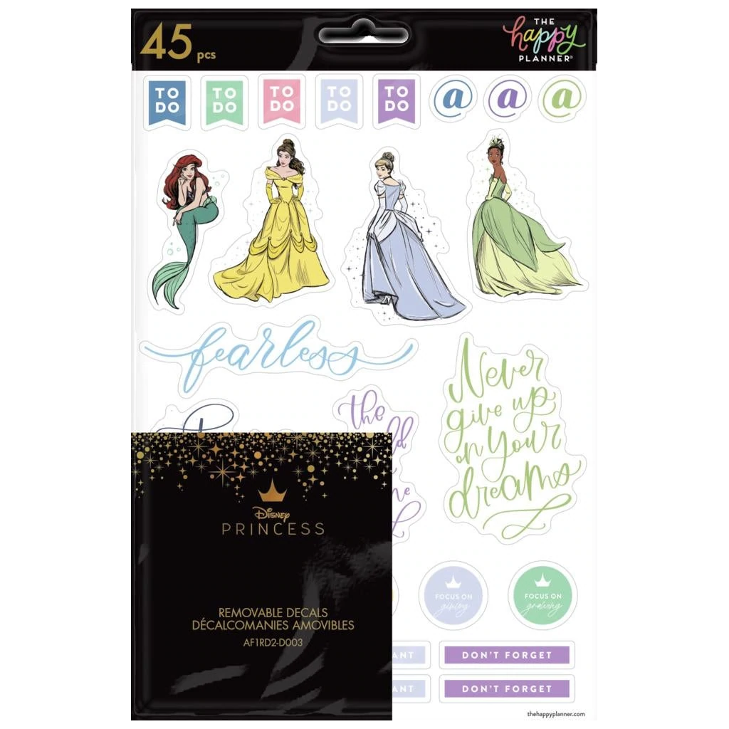 Happy Planner Disney Princess Strong At Heart Removable Decals