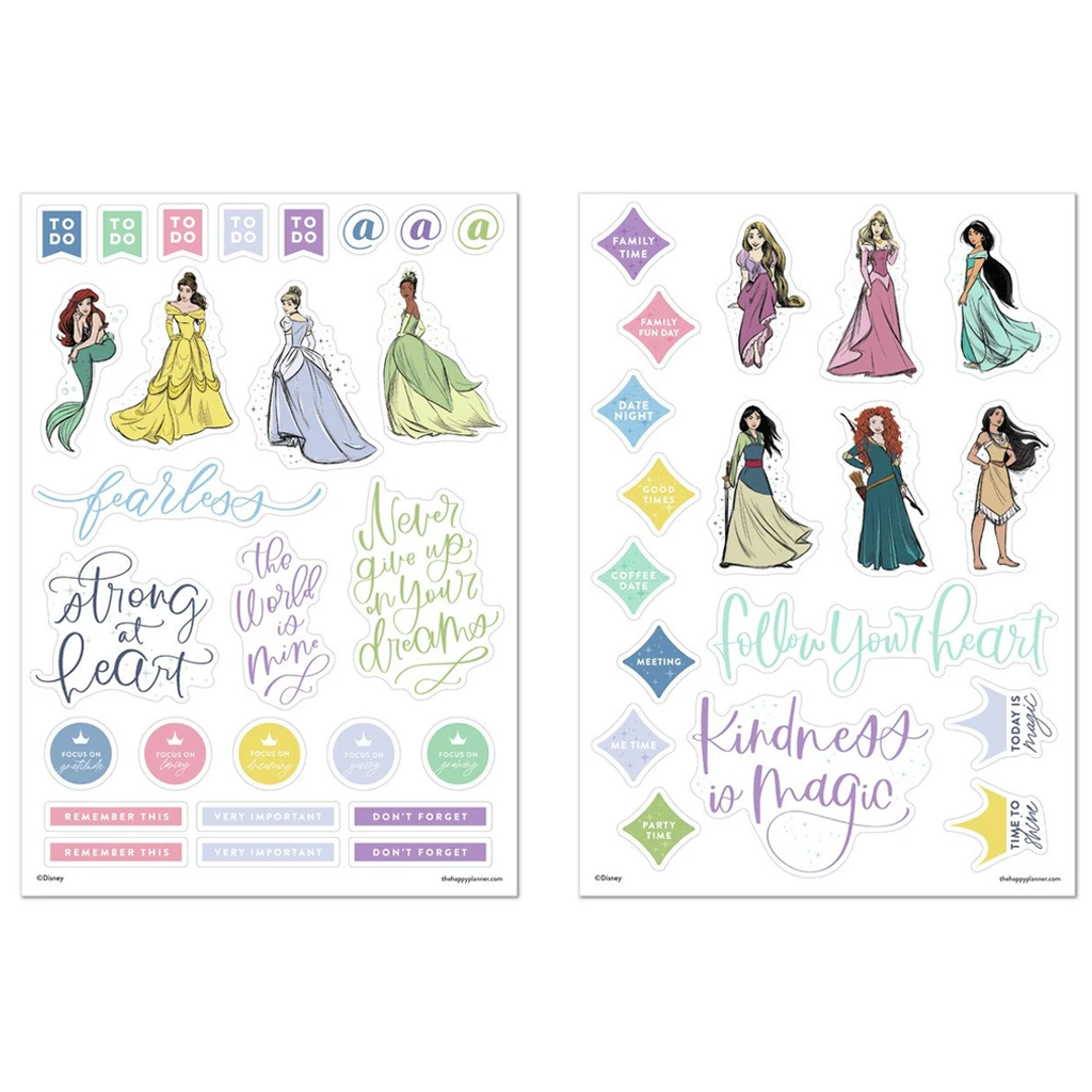 Happy Planner Disney Princess Strong At Heart Removable Decals
