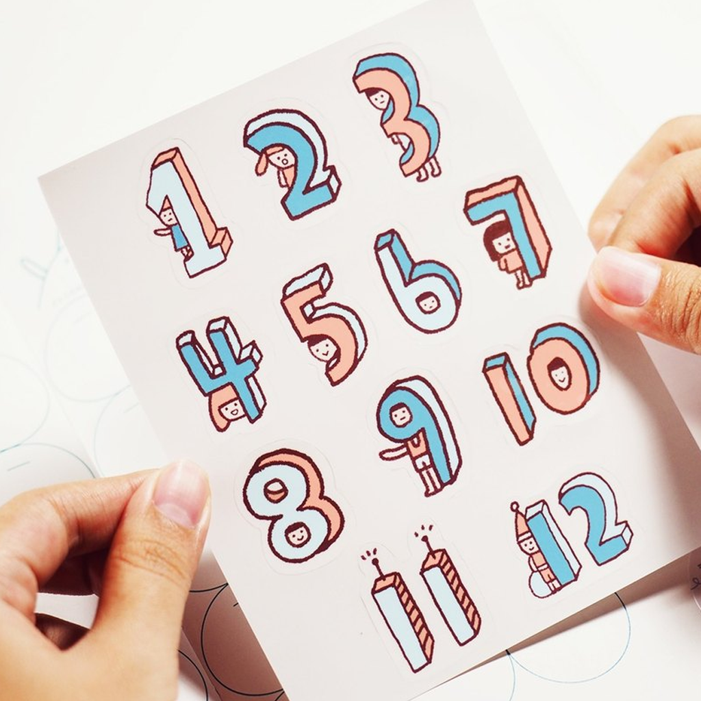 Yohand Studio Monthly Die Cut Tiny Stickers