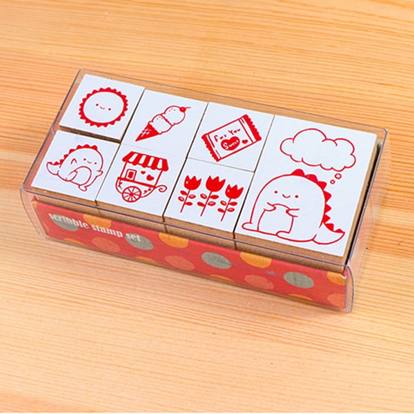 MICIA Scribble Stamp Set - Cute Dinosaur