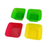 Silicon Side Dish Cup Square (4 Pieces) Vegetable Color