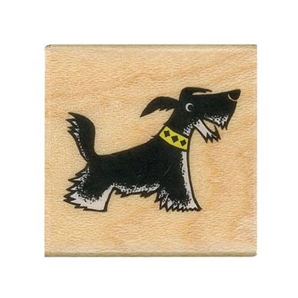 Kodomo No Kao Rubber Stamp - Black Dog