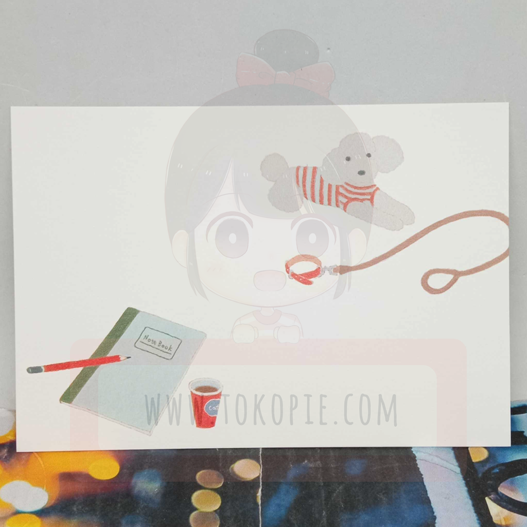 Triangle Mimo Hirai Dog And Book Postcard