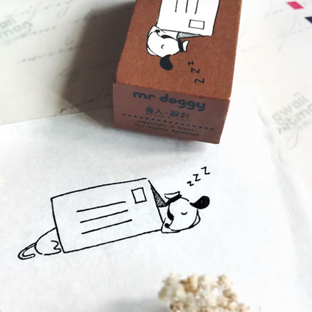 Kawaii Postman Rubber Stamp - Mr. Doggy