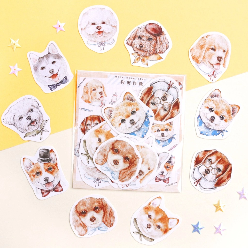 Flake Sticker Meow Meow Star - Dog Portrait