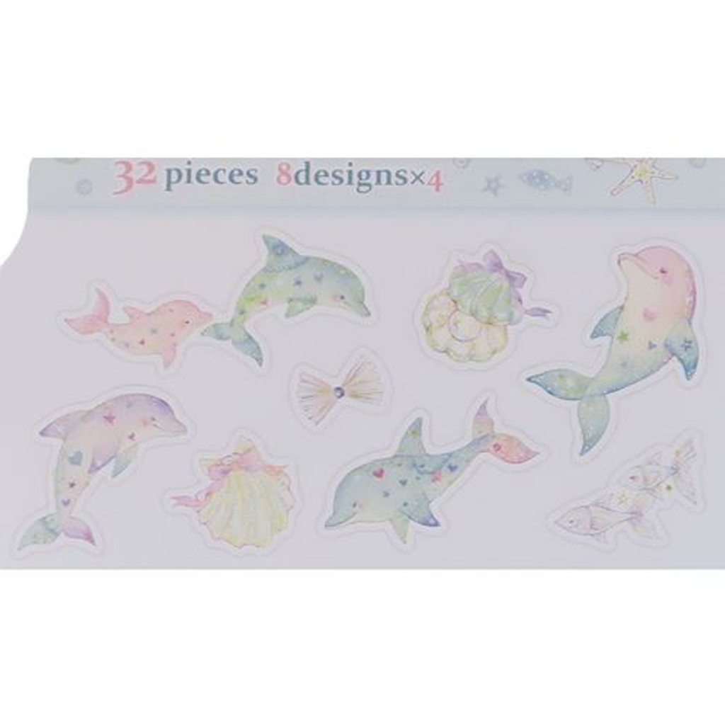 Clothes Pin Flake Seal Sticker Dolphin