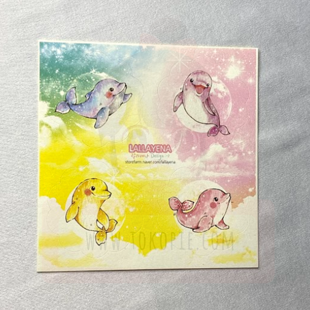 Lallayena Decoration Sticker - Colorful Dolphin