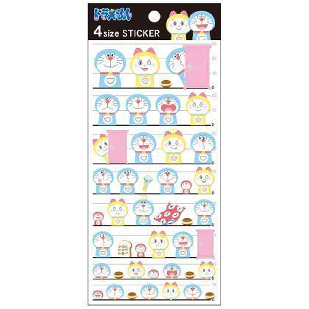 Kamio Japan Doraemon And Dorami 4 Size Sticker