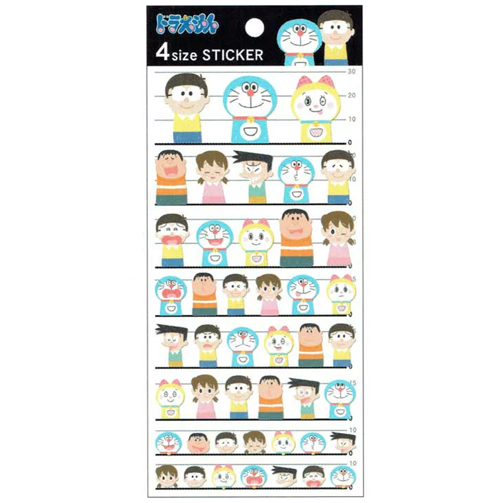 Kamio Japan Doraemon and Friends 4 Size Sticker