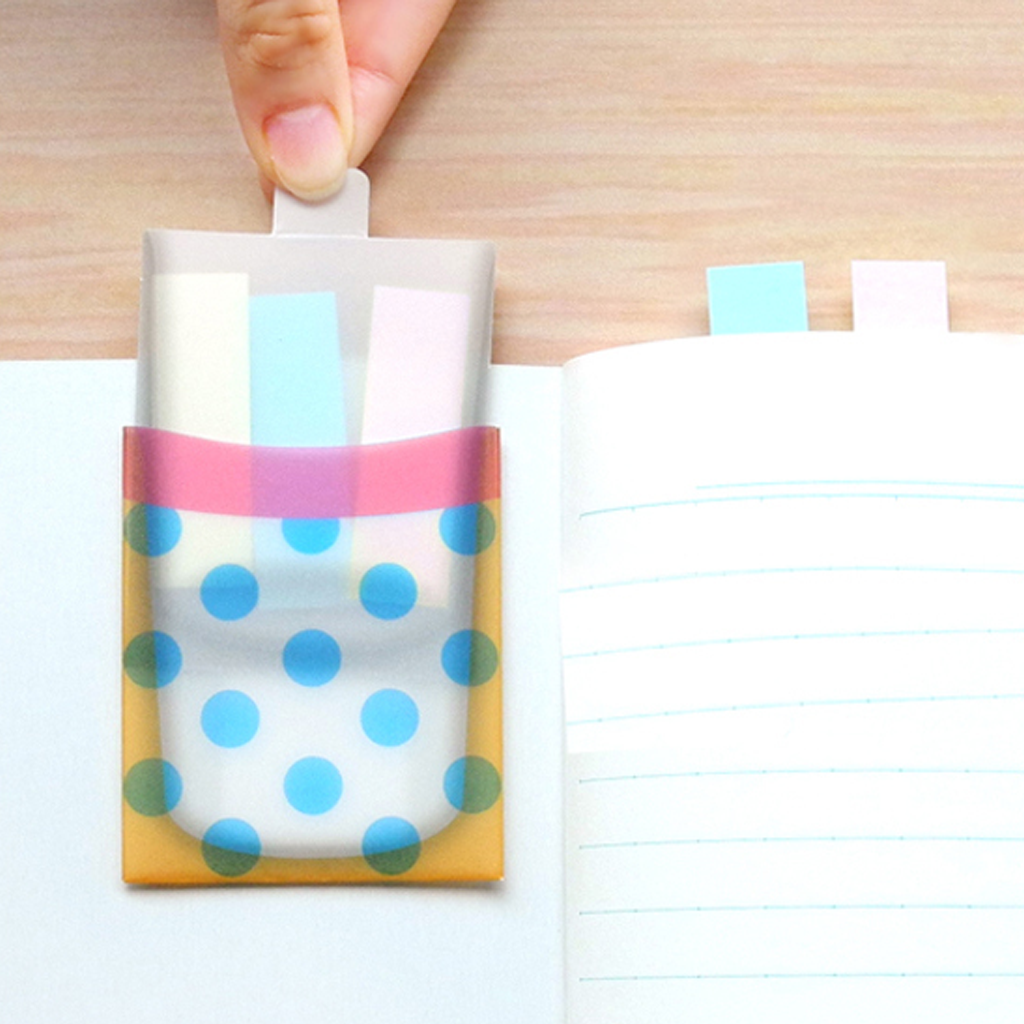 Kamiteria Fusen Sticky Note Trash Can Dot - Small