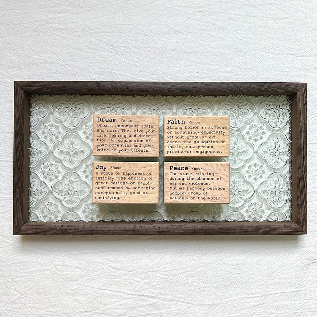 Liberty HK Rubber Stamp Set - Dictionary (Dream, Faith, Joy, Peace)