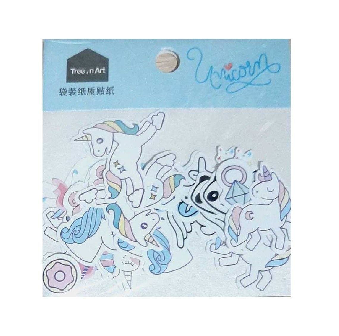 Unicorn Treein Art Flake Sticker