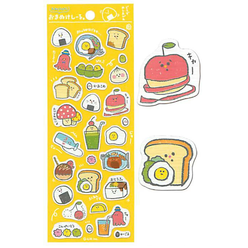 Q-Lia Courier Hokkori Omanukeshiru Eatmono-san Sticker
