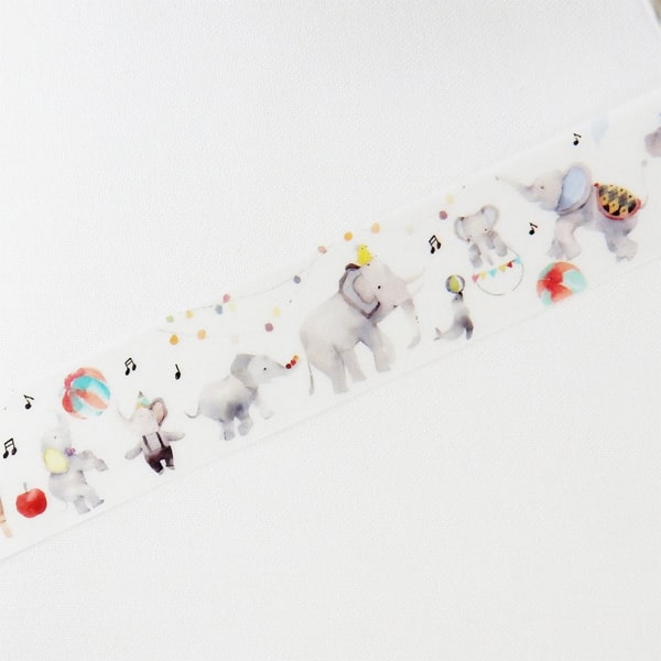 Liang Feng Watercolor Masking Tape - Gray Elephant