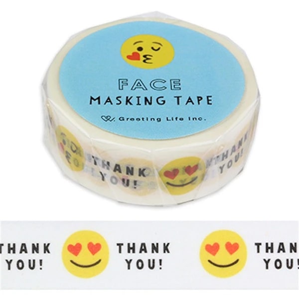 Greeting Life Masking Tape - Thank You Emoji