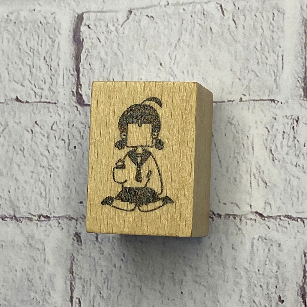 Paper Dyeing Rubber Stamp - School Girl Emotion