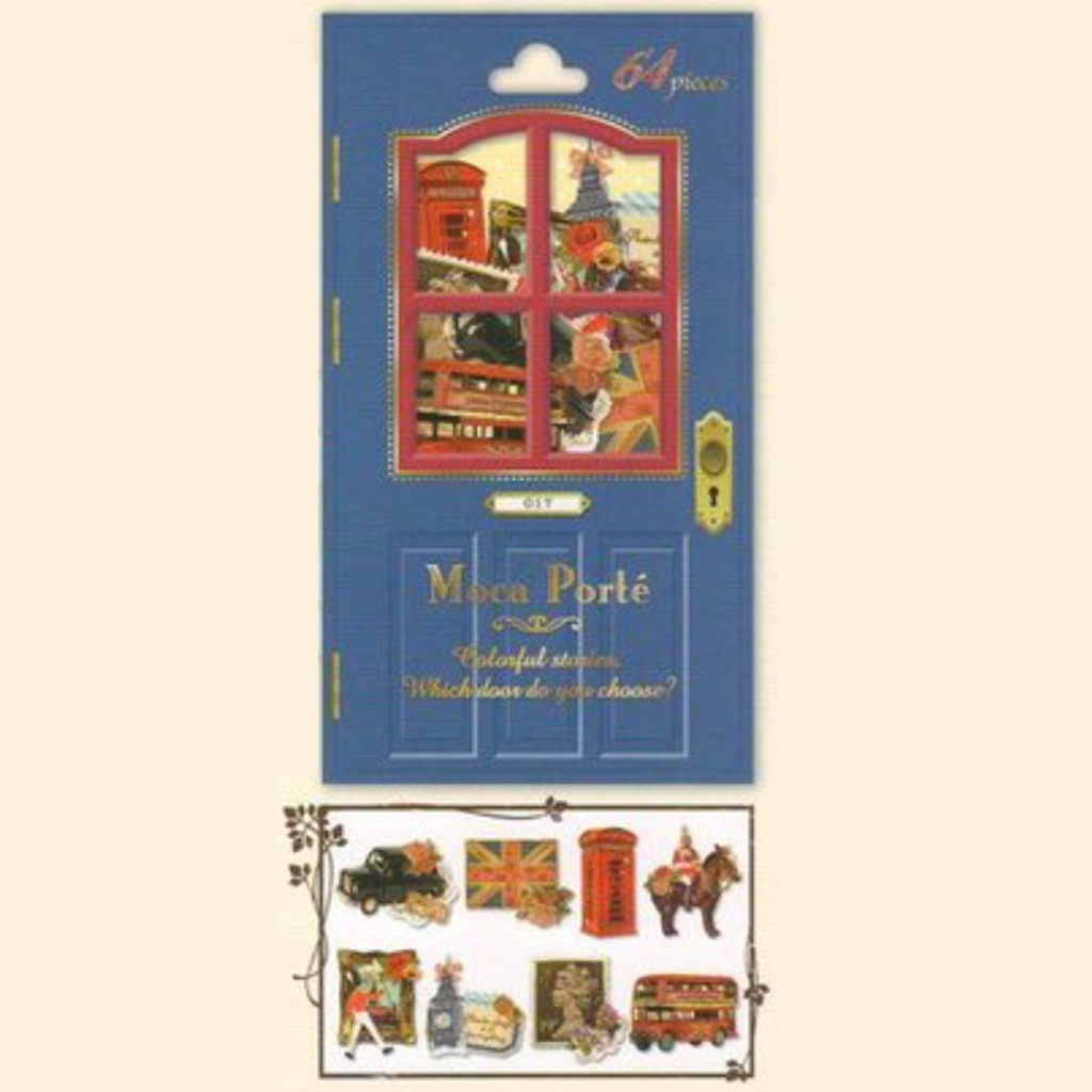 Q-Lia Flake Seal Sticker Moca Porte England