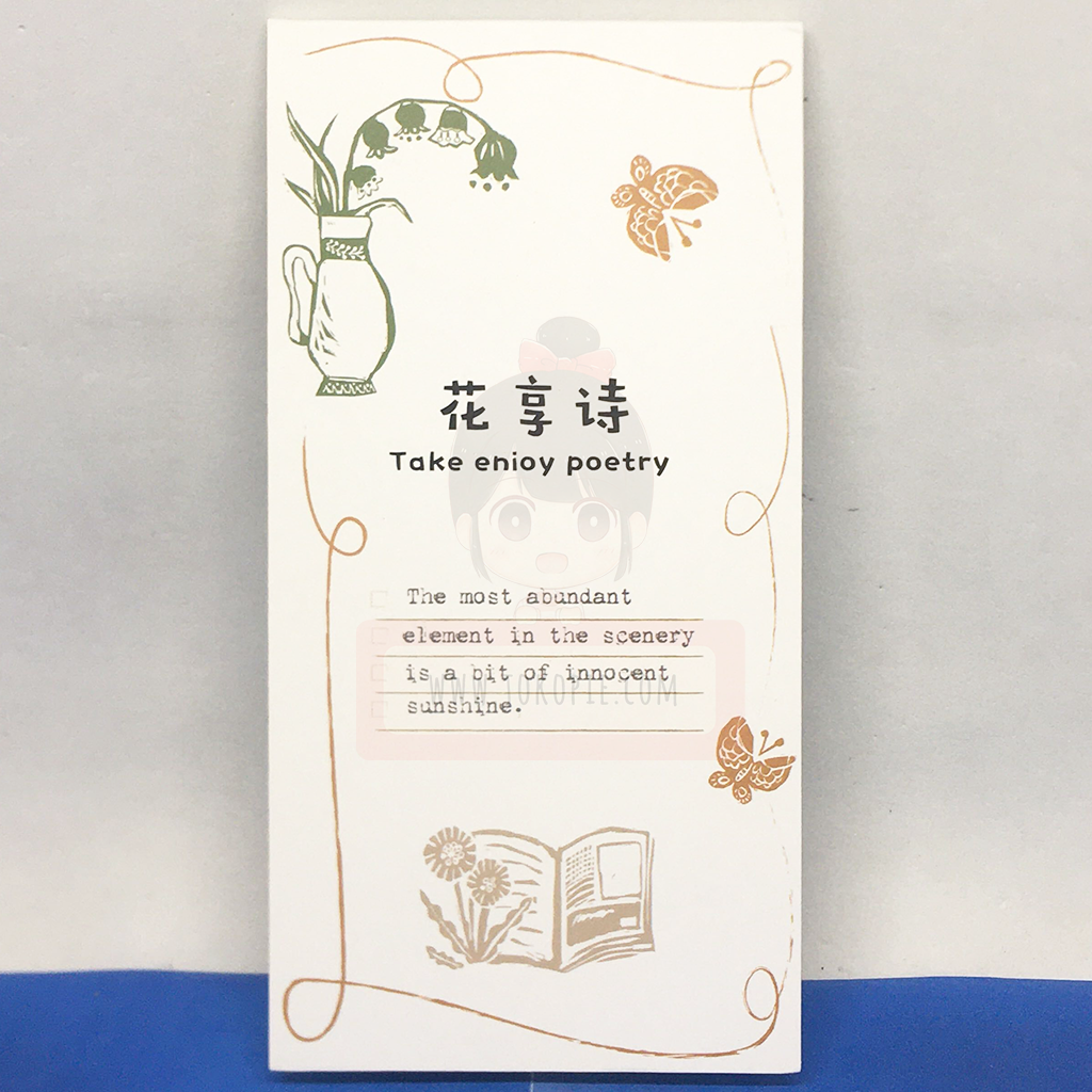 Simno Notepad Take Enjoy Poetry