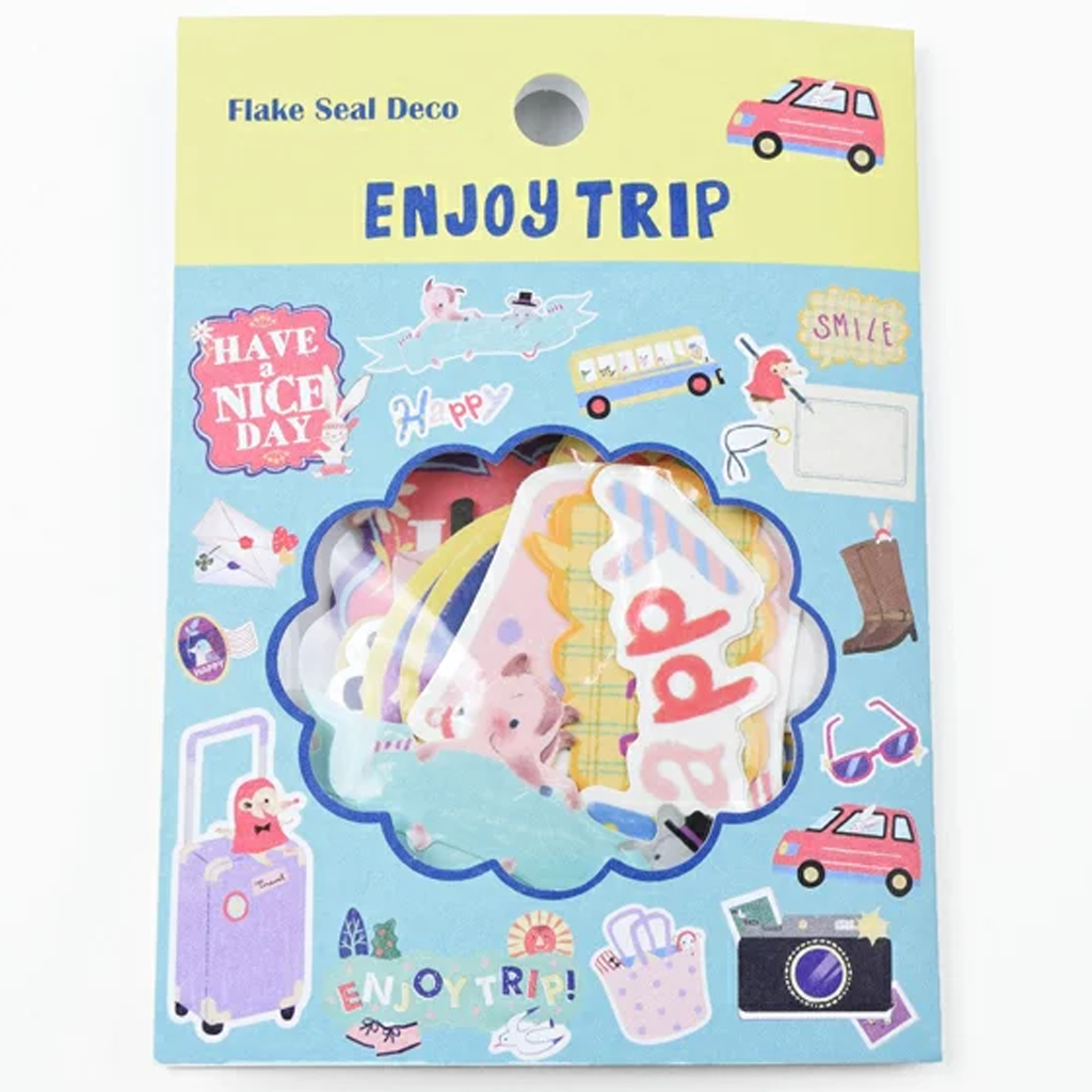 Z &amp; K Flake Seal Deco Sticker Enjoy Trip