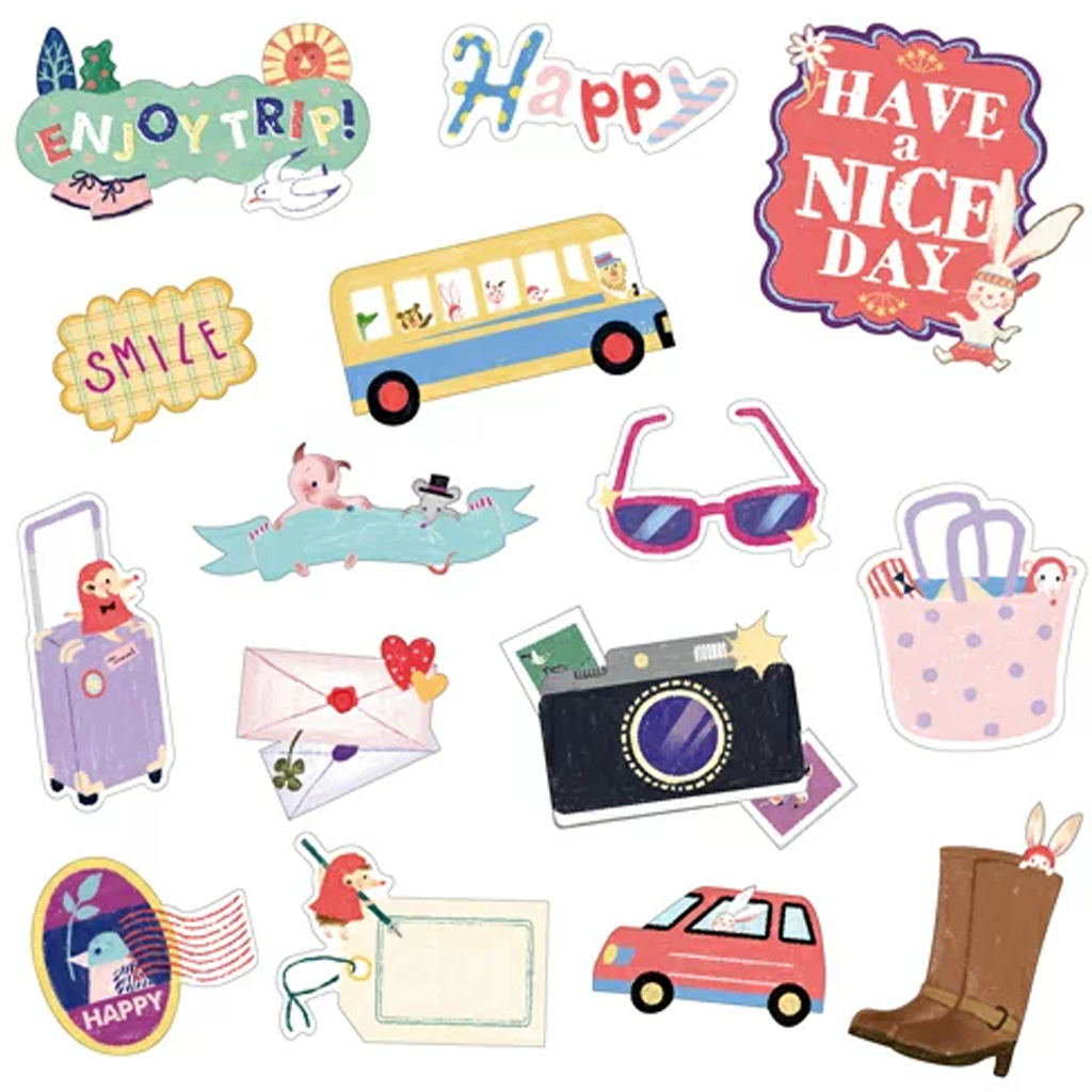 Z &amp; K Flake Seal Deco Sticker Enjoy Trip