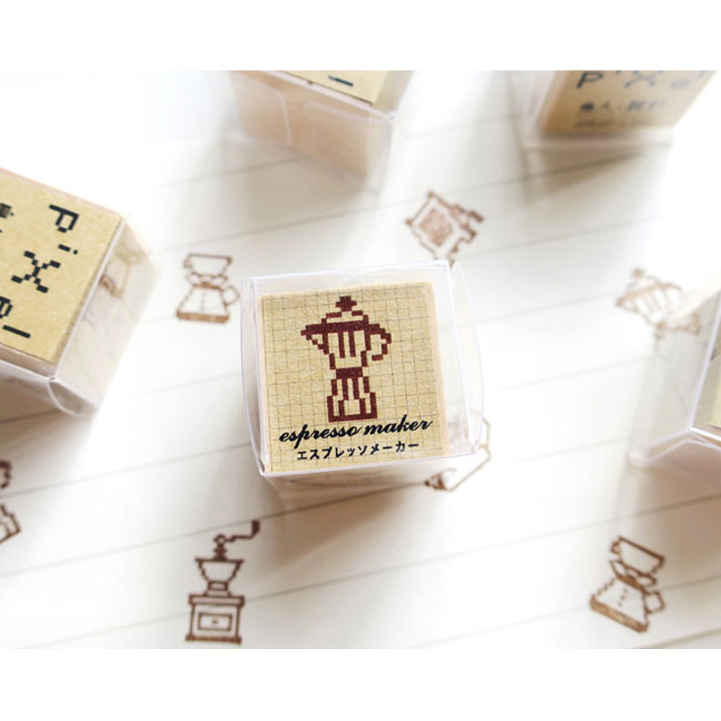Pixel Rubber Stamp - Espresso Maker