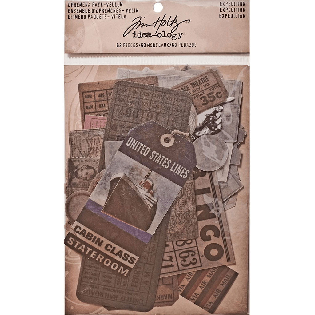 Tim Holtz Idea-Ology Vellum Ephemera Expedition