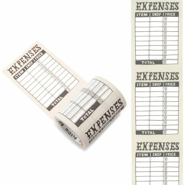 Maste Washi Masking Tape Expenses