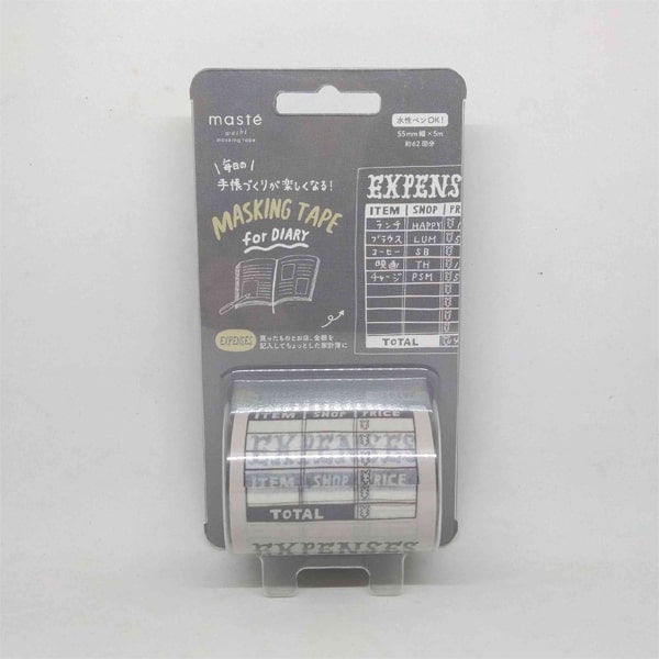 Maste Washi Masking Tape Expenses