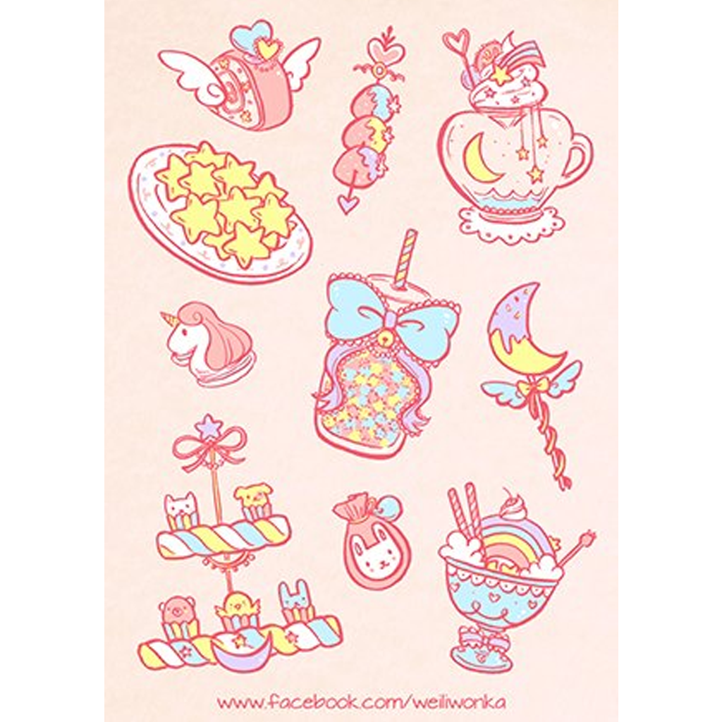 Fairy Kei Food Sticker