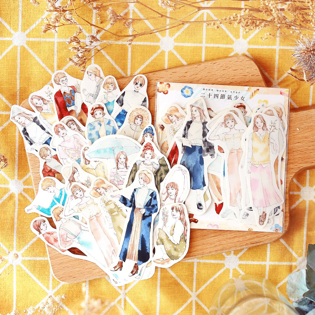 Flake Sticker Meow Meow Star - Twenty Four Solar Terms Girls