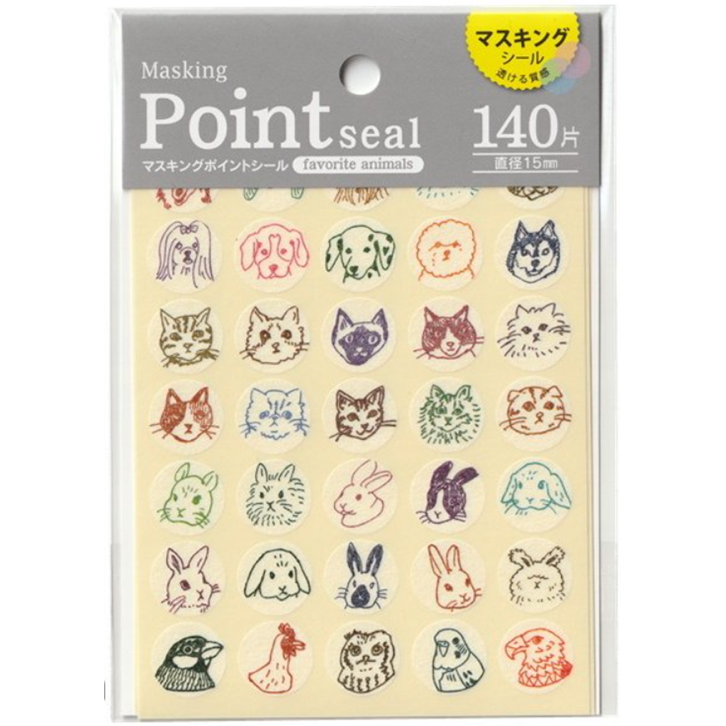 Kyowa Masking Point Sticker Favorite Animals - tokopie