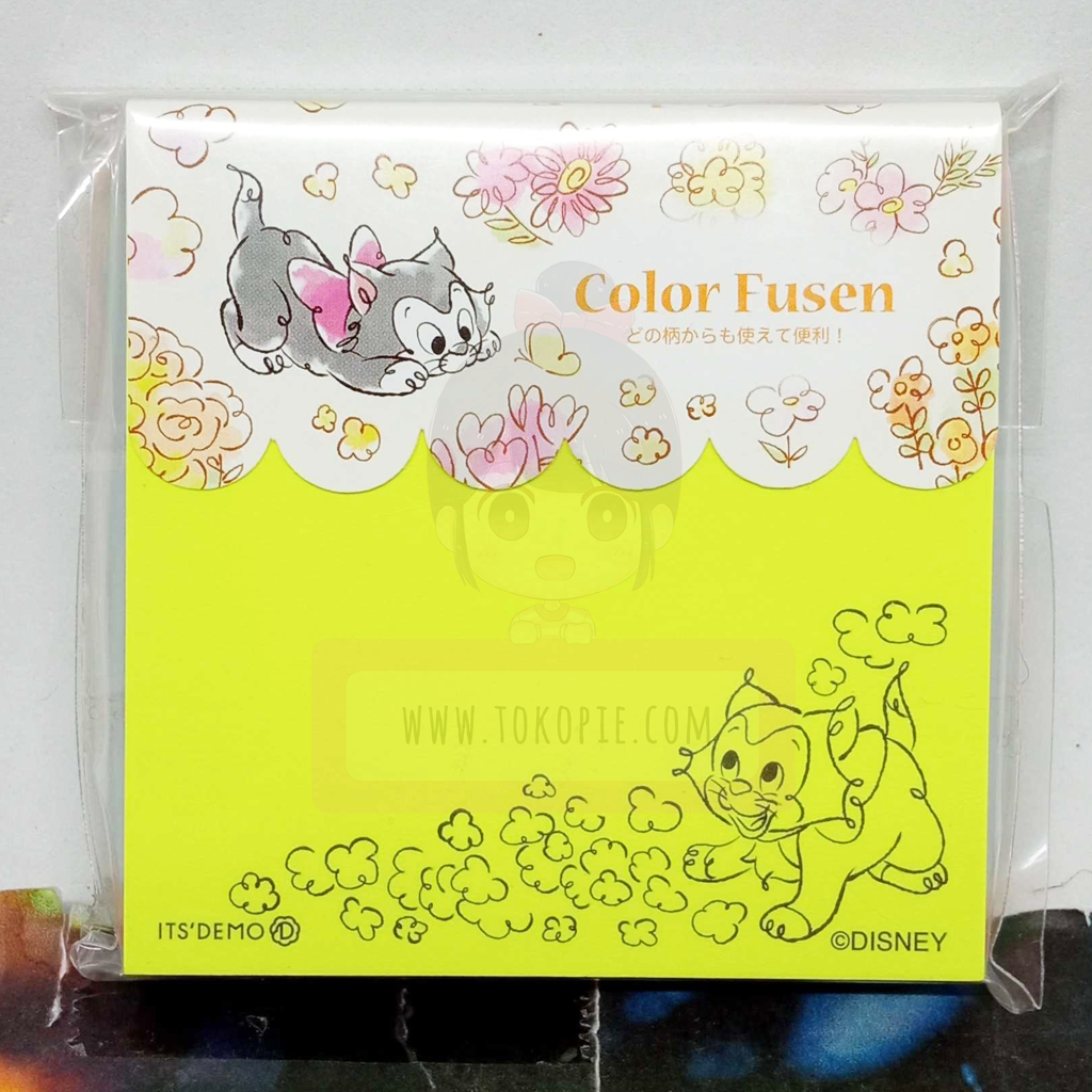 Disney Its' Demo Figaro Cat Color Fusen Sticky Note