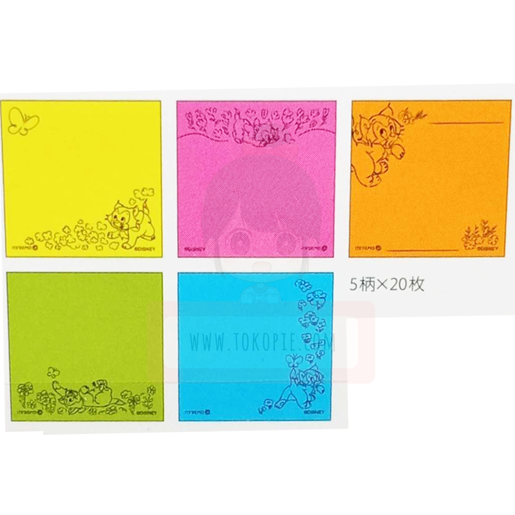 Disney Its&#39; Demo Figaro Cat Color Fusen Sticky Note