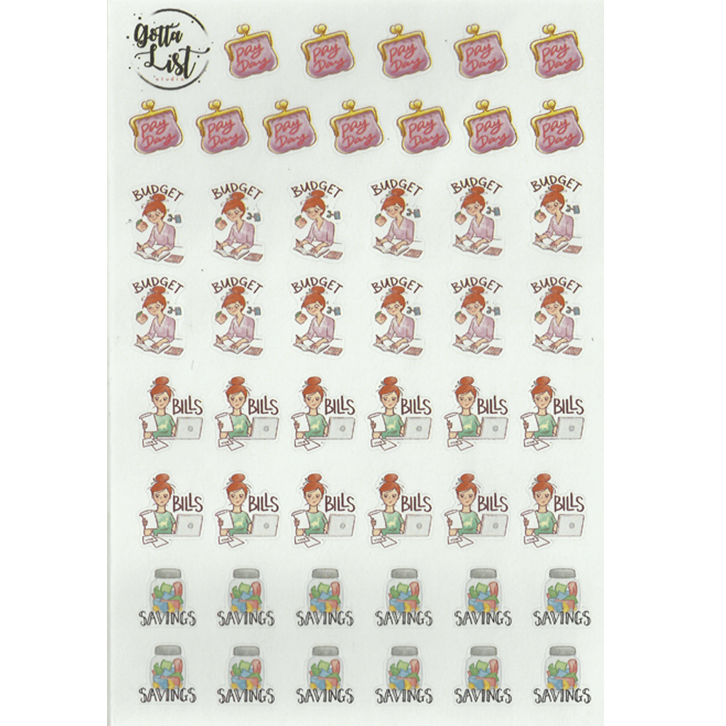 GottaList Sticker Planner Finance