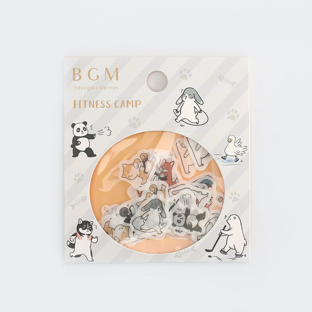 BGM Panda Fitness Camp Flake Seal Sticker