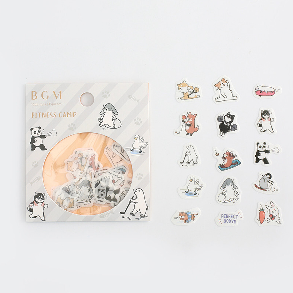 BGM Panda Fitness Camp Flake Seal Sticker