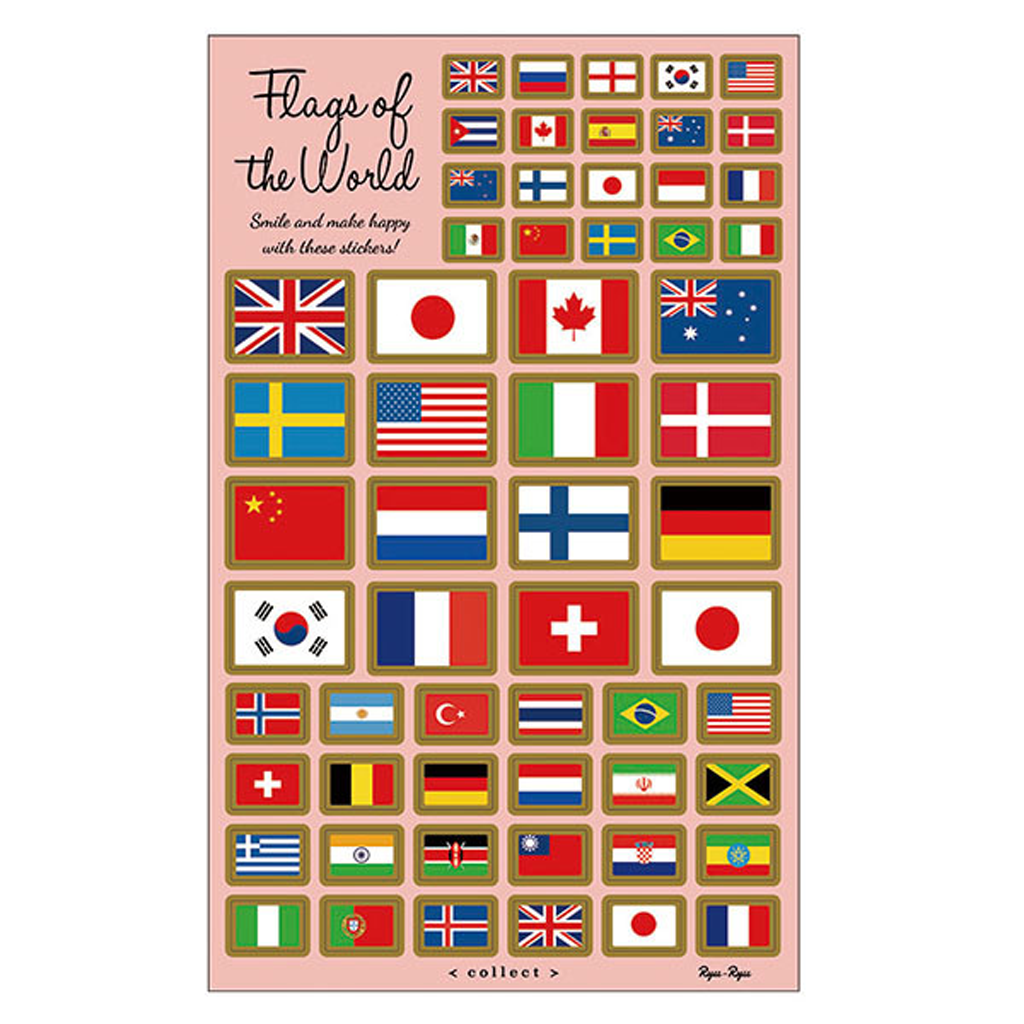 Ryu Ryu Collect Sticker - Flags Of The World