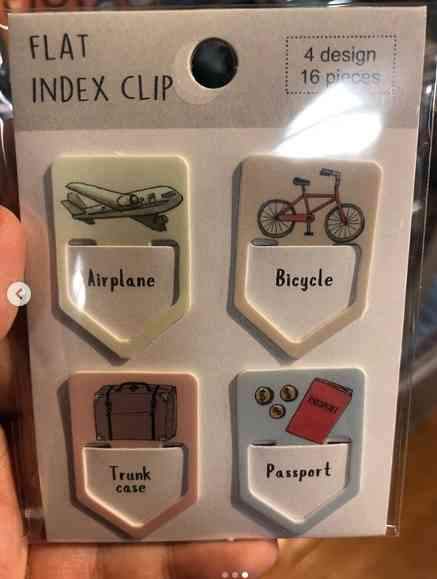 Flat Index Clip Travellers