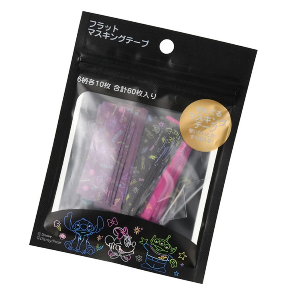 Disney Flat Masking Tape Neon Characters