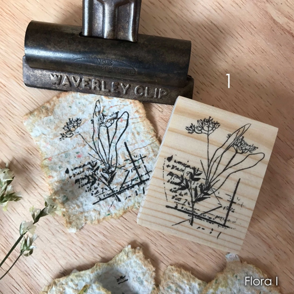 Craftioneries Rubber Stamp - Flora I Series Flora 1
