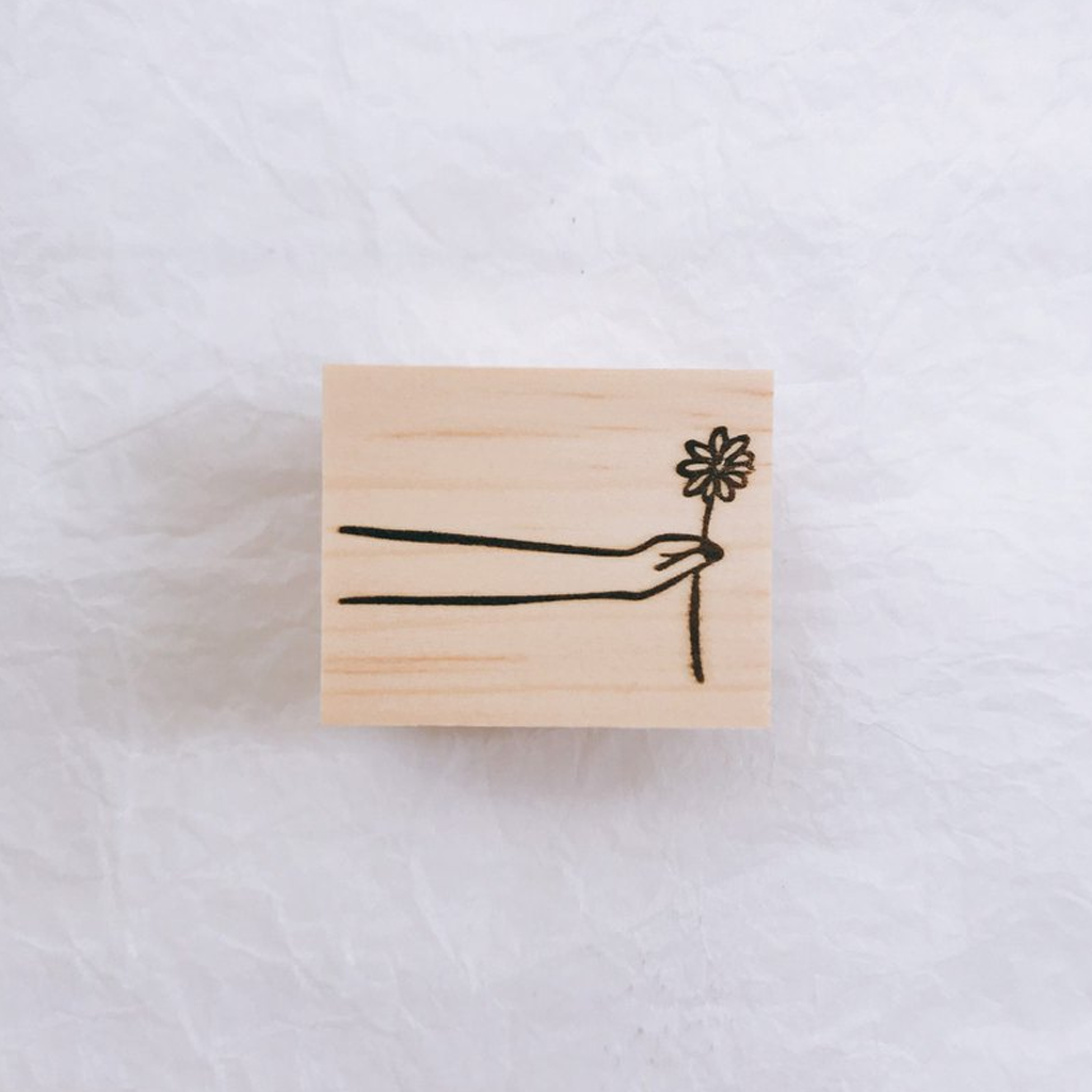 Gai Na Rubber Stamp - Hand Flower