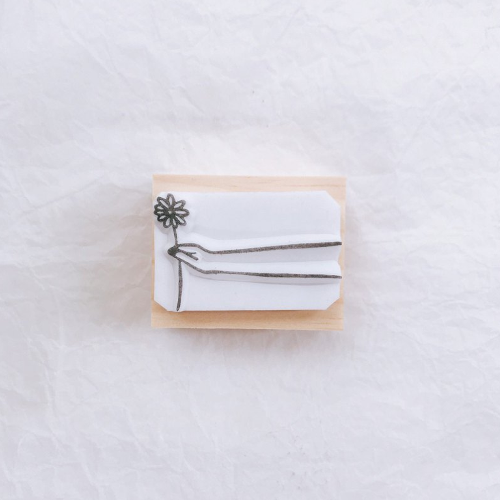 Gai Na Rubber Stamp - Hand Flower