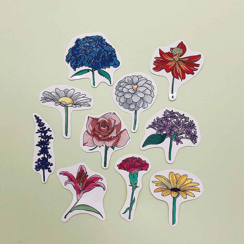 Flake Sticker Happiness Grass - Flower A