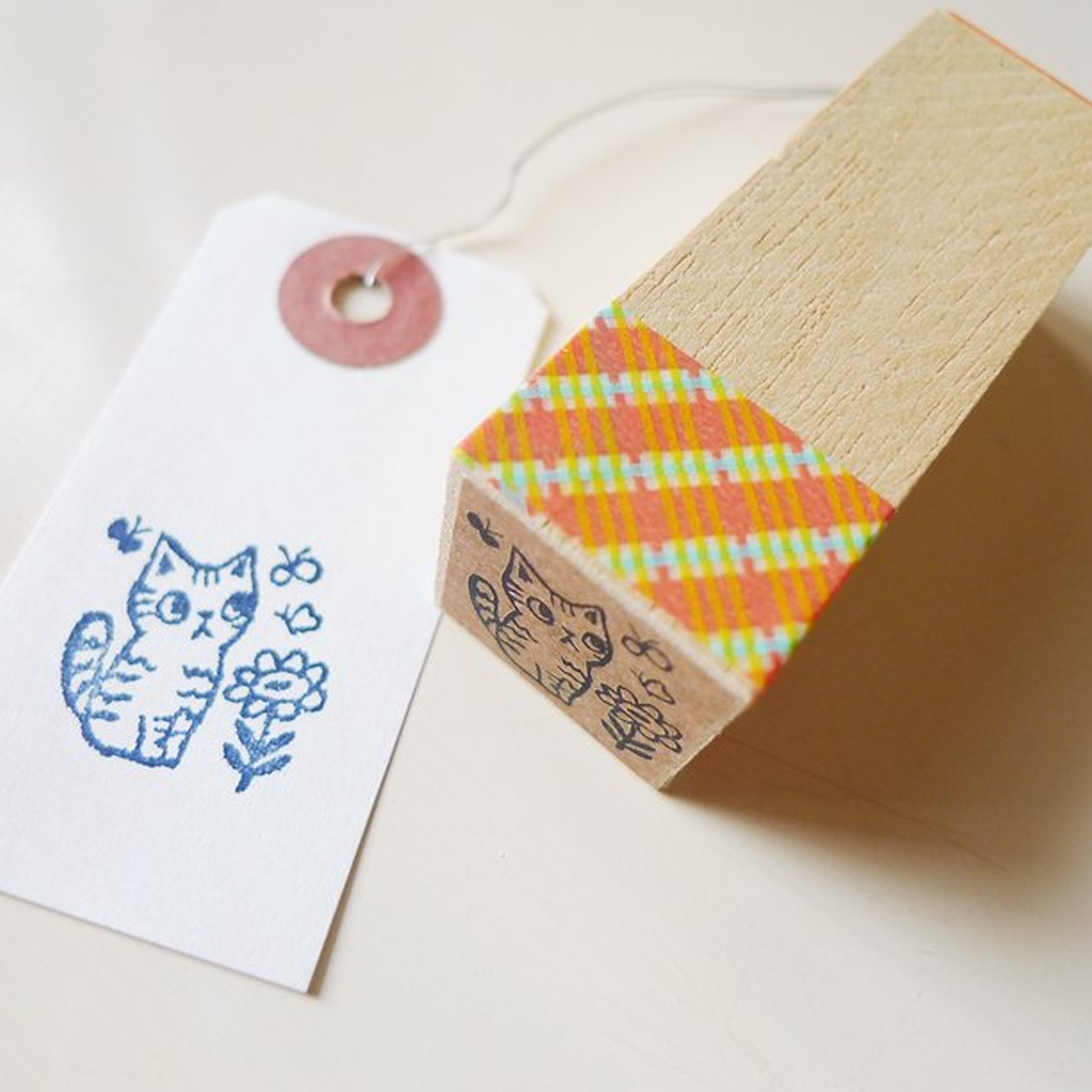 Tuzhuilixiaoyi Rubber Stamp - Flower Cat
