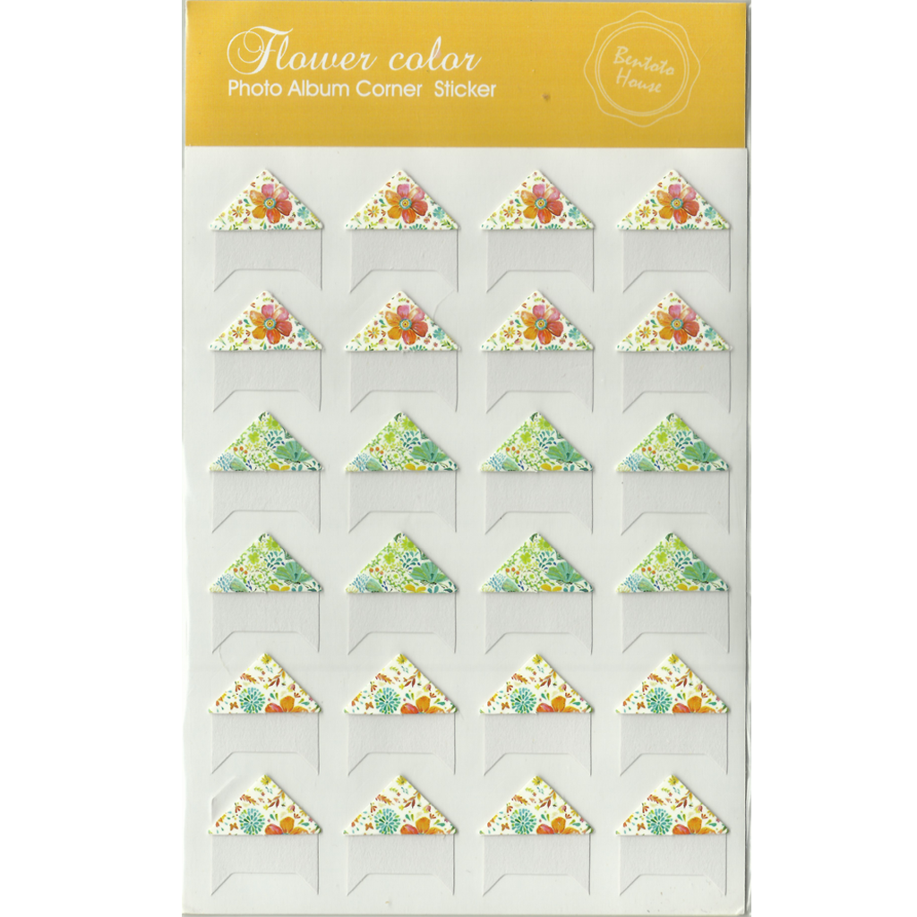 Bentoto House Flower Color Photo Album Corner Sticker